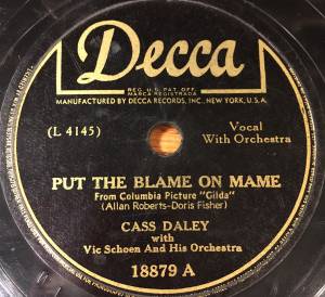 Cass Daley - Put The Blame On Mame / The Truth Of The Matter Is