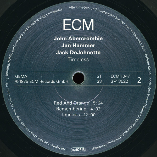 JOHN ABERCROMBIE JOHN ABERCROMBIE TIMELESS виниловая пластинка